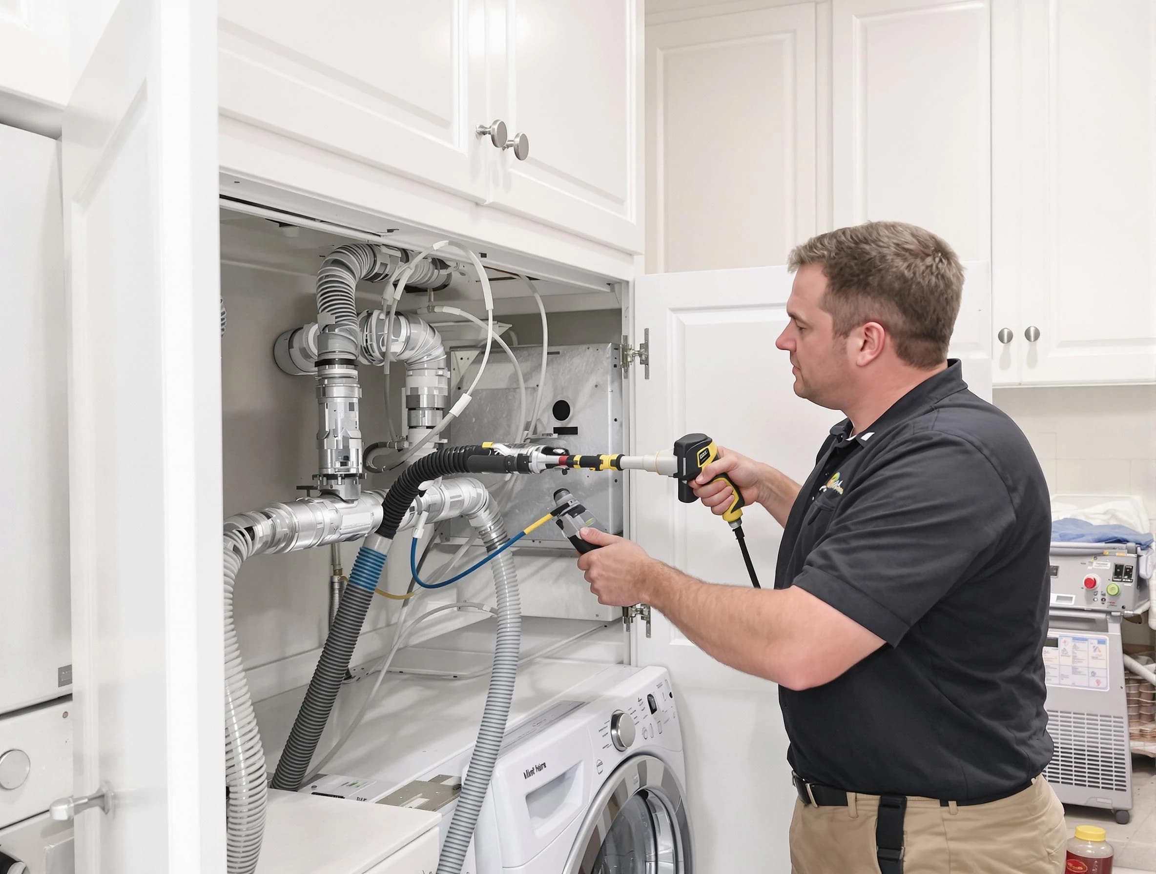 Short Pump Dryer Vent Cleaning professional removing severe blockage from a clogged dryer vent in Short Pump