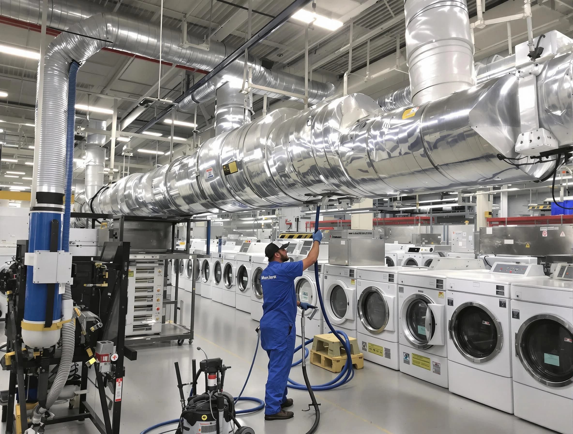 Short Pump Dryer Vent Cleaning team performing heavy-duty industrial dryer vent cleaning in Short Pump