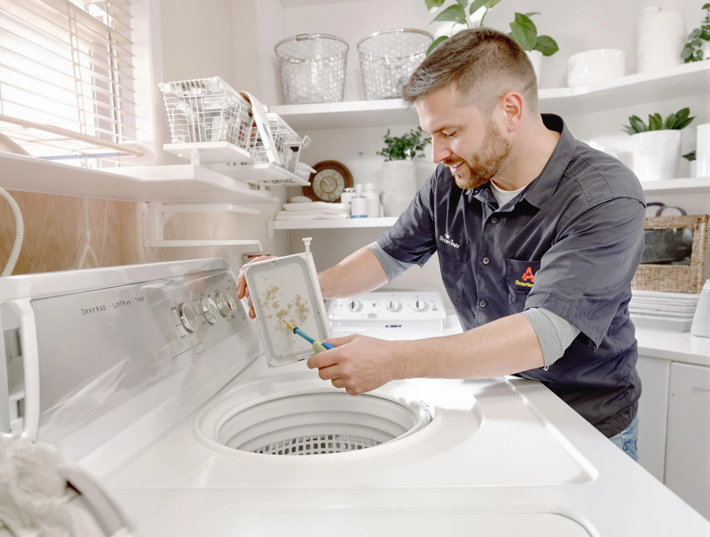 Cleaning Dryer Lint Trap in Laurel, VA
