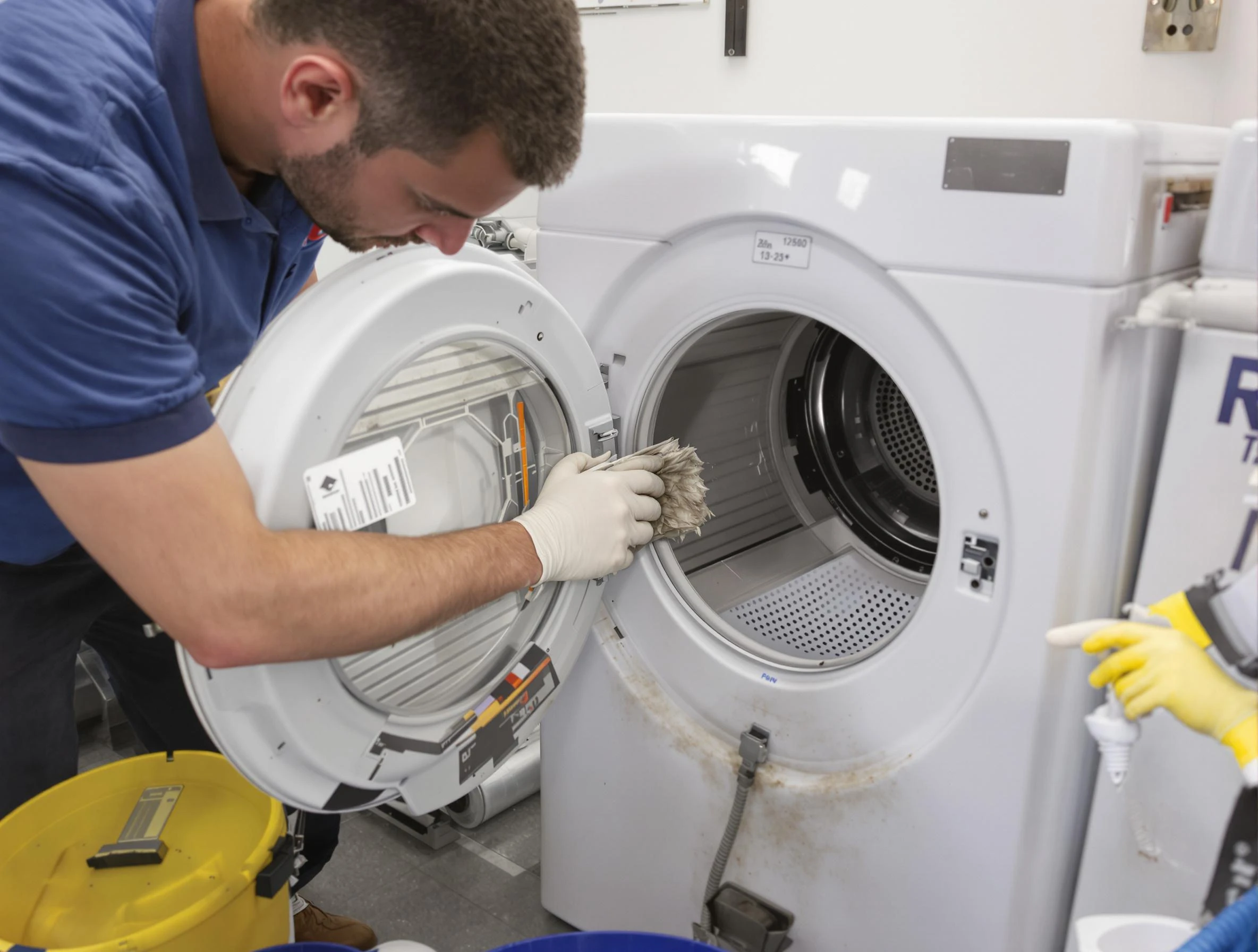 Short Pump Dryer Vent Cleaning specialist performing detailed lint trap cleaning service in Short Pump