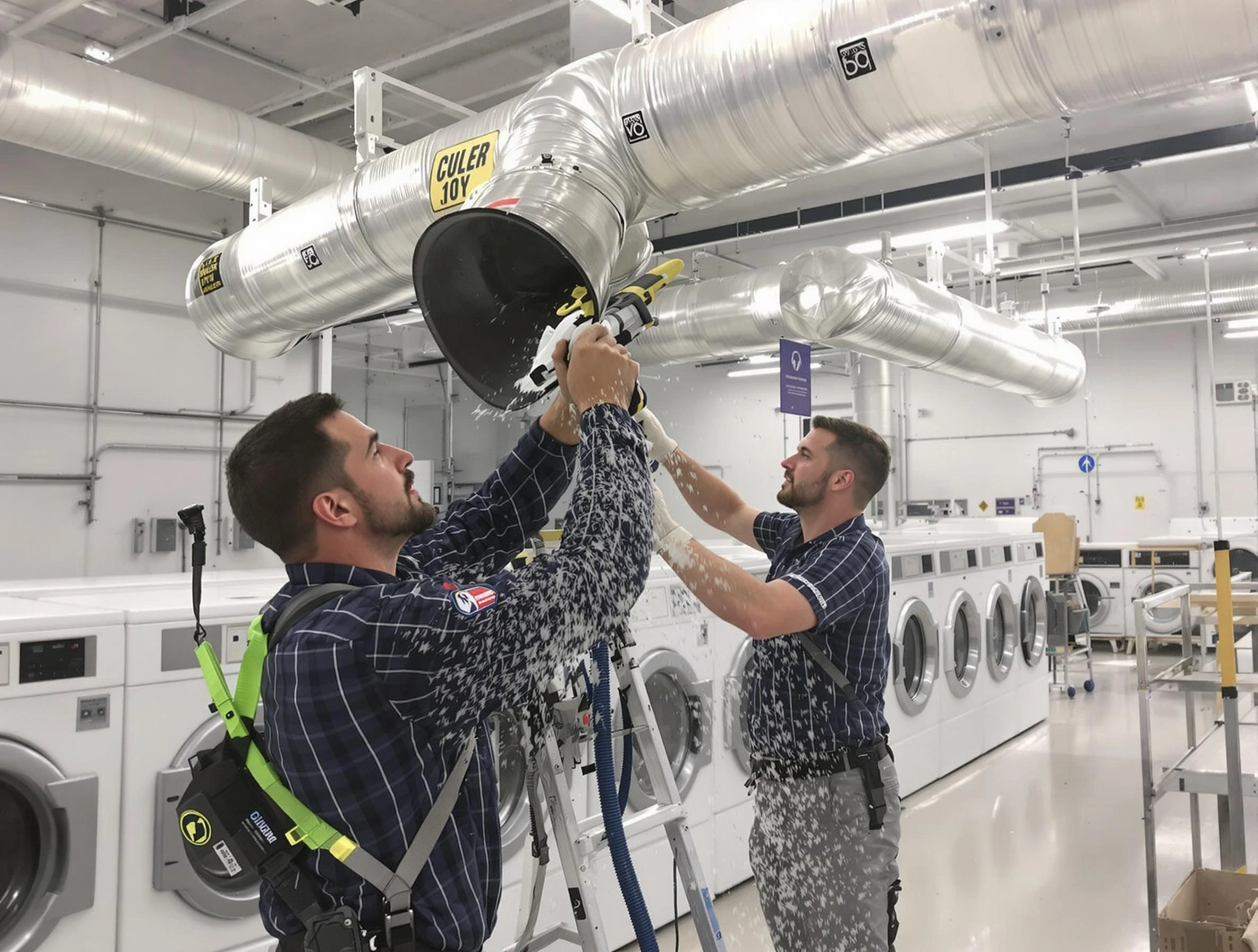 Short Pump Dryer Vent Cleaning team performing large-scale commercial dryer vent cleaning in Short Pump